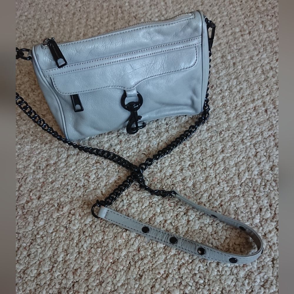 Rebecca Minkoff Grey M.A.C Studded Crossbody Bag